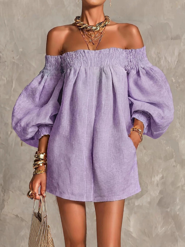 Daphne – Off-Shoulder Puff Sleeve Mini Dress