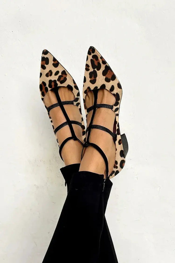 Isla – Leopard Print Ballet Strap Heels