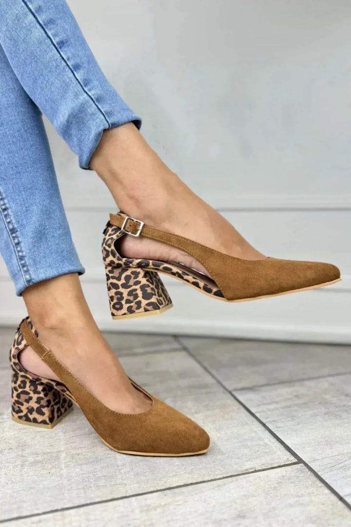 Isabel – Leopard Print Slingback Heels