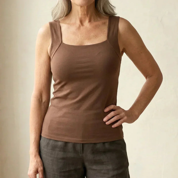Cleo – Seamless Stretch Tank Bra with Support