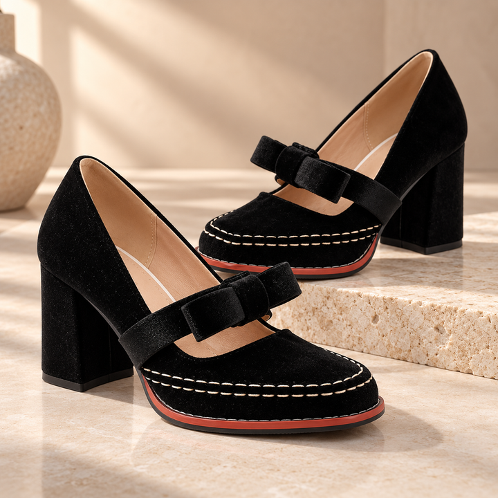 Cassie – Plush Velvet Mary Jane Heels