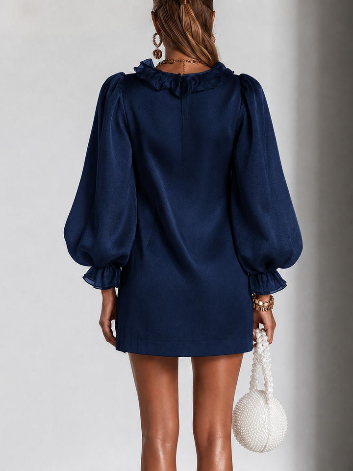 Ivy – Mini Dress with Ruffle Puff Sleeves