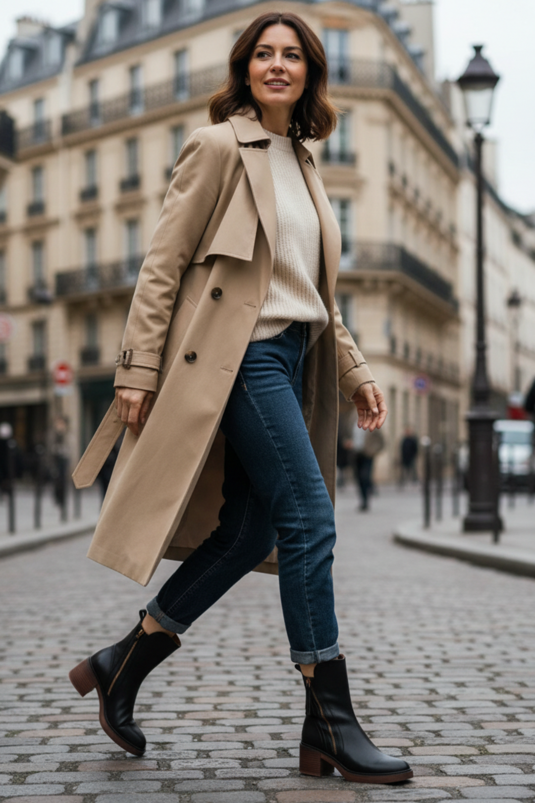 Daphne – Square Heel Leather Boot