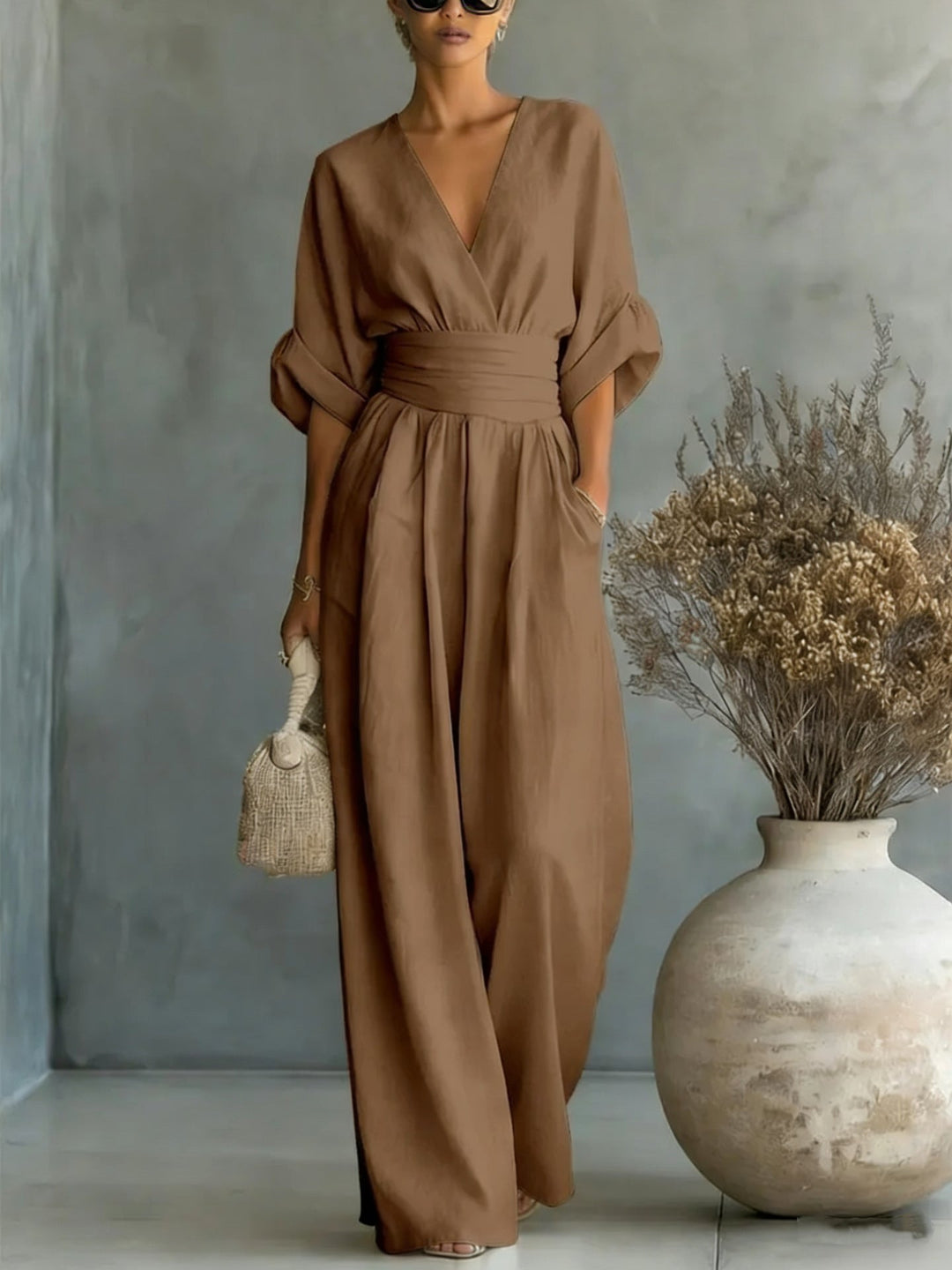 Felicity – Breezy Wide-Leg Linen Jumpsuit
