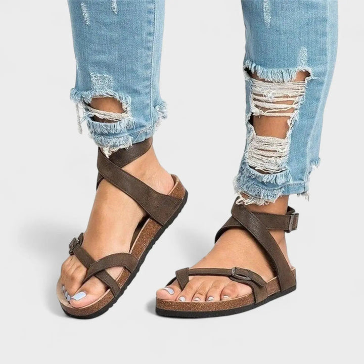 Zara – Classic Leather Strappy Sandals