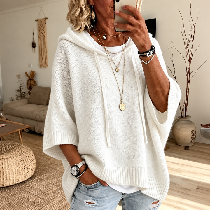 Daphne – Oversized Hooded Knit Sweater