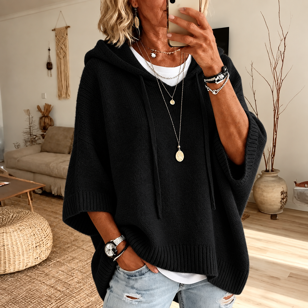 Daphne – Oversized Hooded Knit Sweater