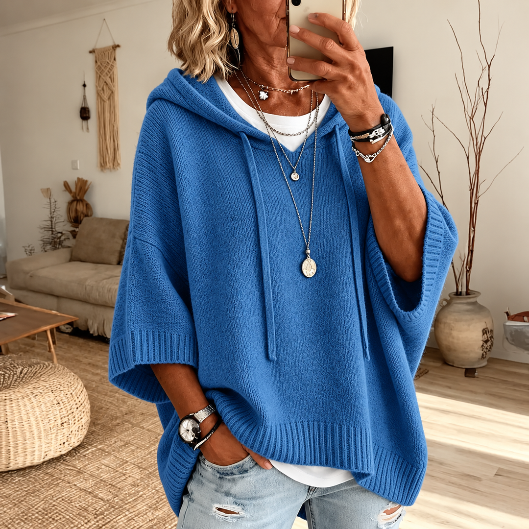Daphne – Oversized Hooded Knit Sweater