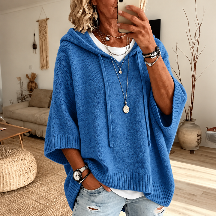 Daphne – Oversized Hooded Knit Sweater