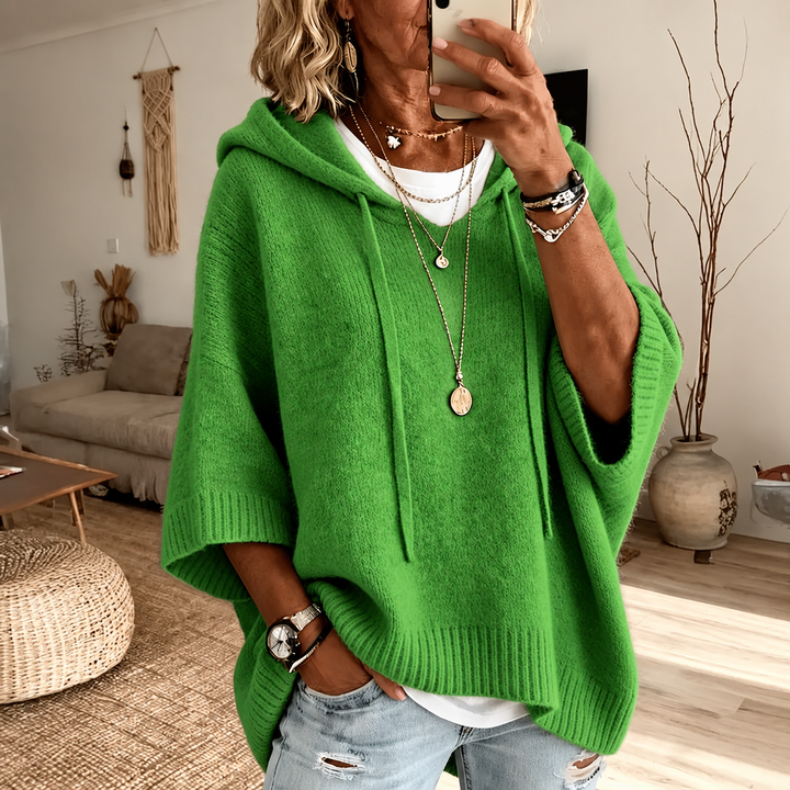 Daphne – Oversized Hooded Knit Sweater