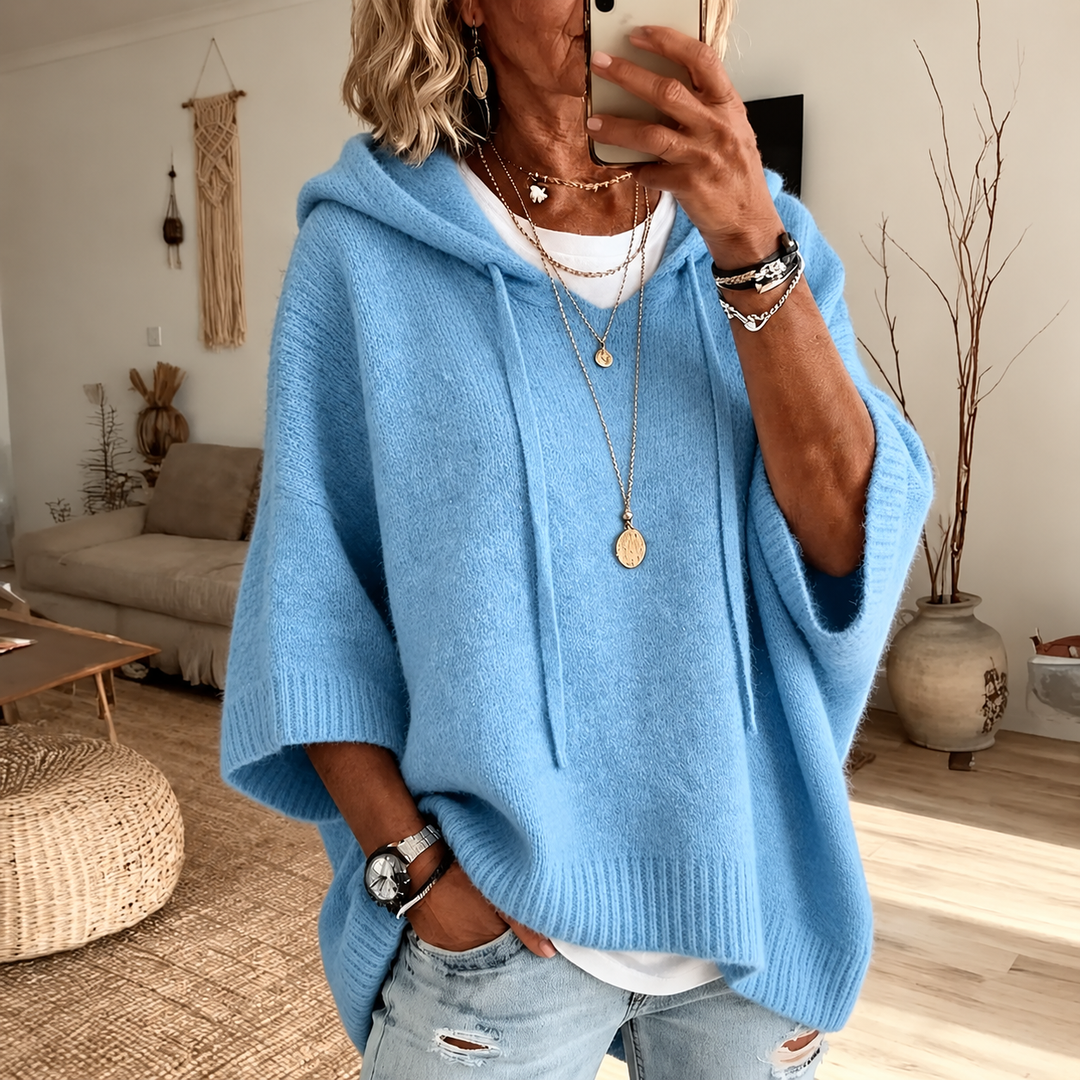 Daphne – Oversized Hooded Knit Sweater