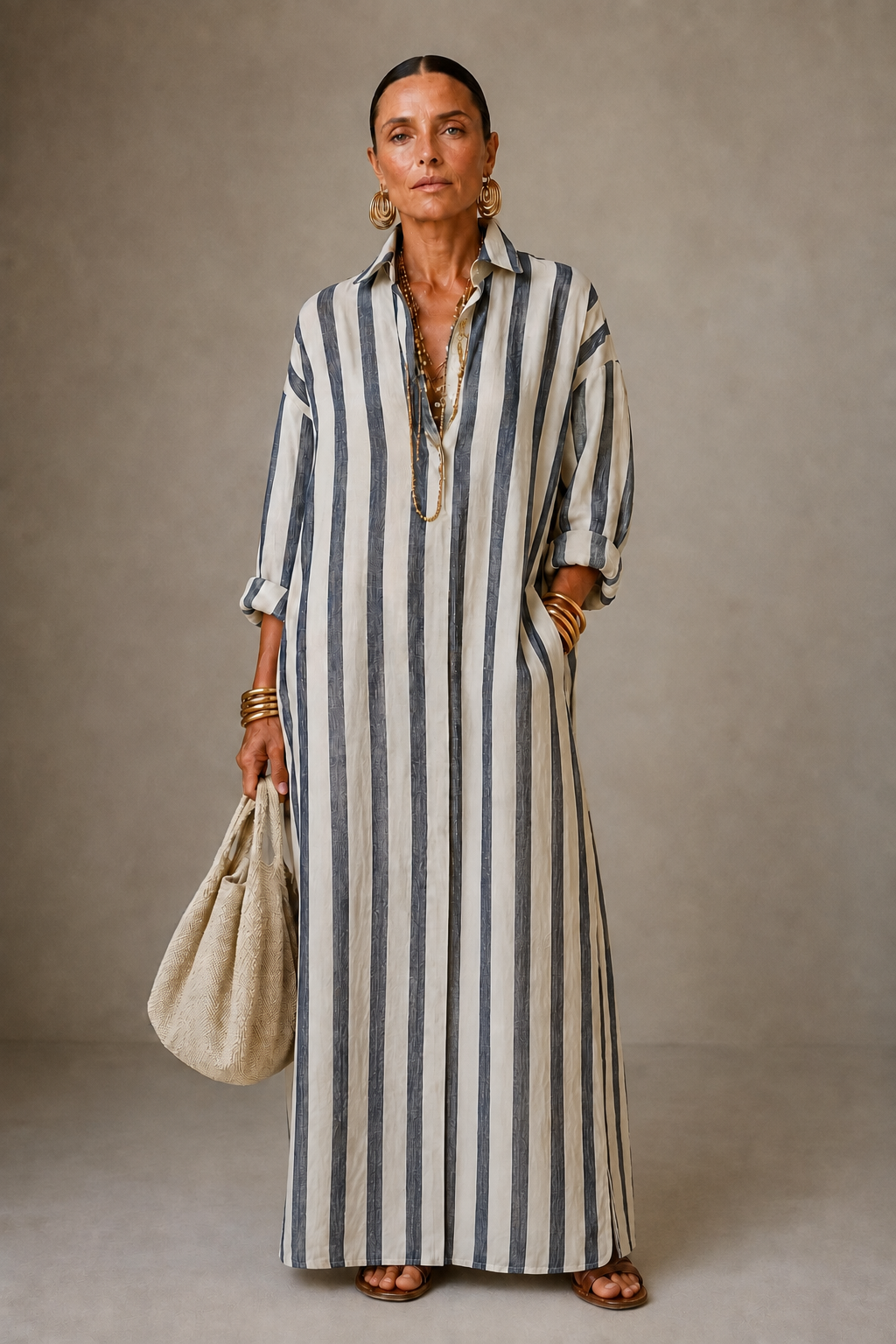 Daphne – Breezy Striped Maxi Dress