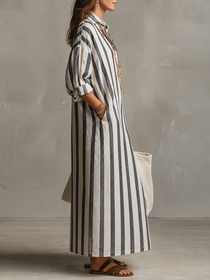 Daphne – Breezy Striped Maxi Dress
