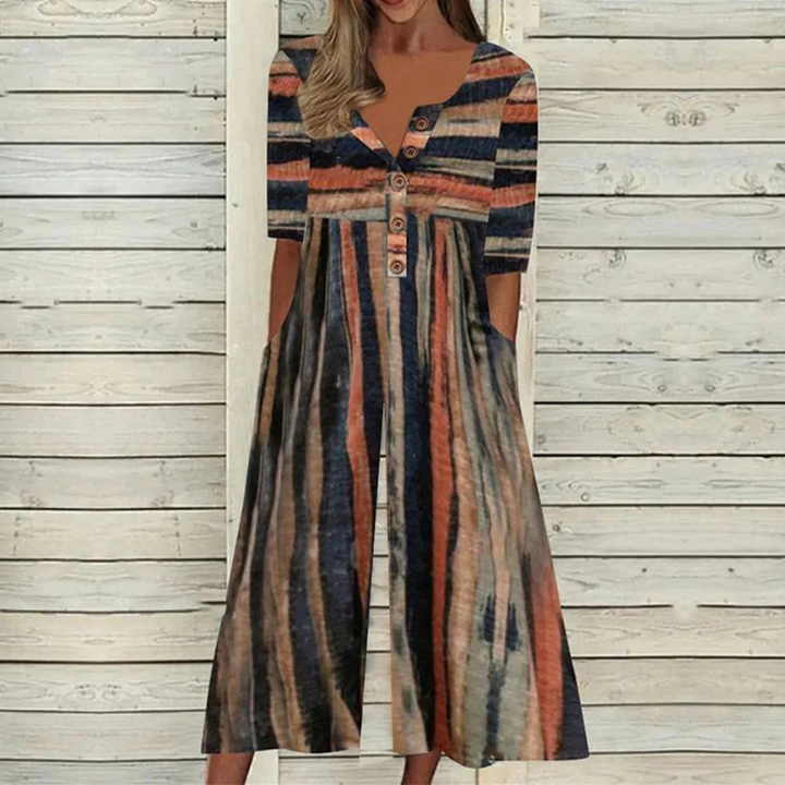 Selena – Cotton Button-Through Short Sleeve Culotte Jumpsuit