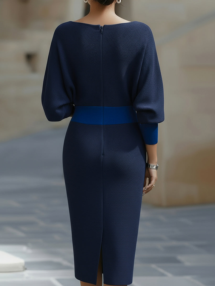 Lila – Satin Cowl Neck Midi Bodycon Dress