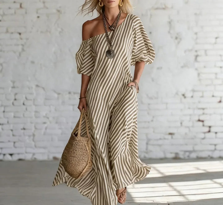 Isla – Flowing Maxi Dress with Soft Draping