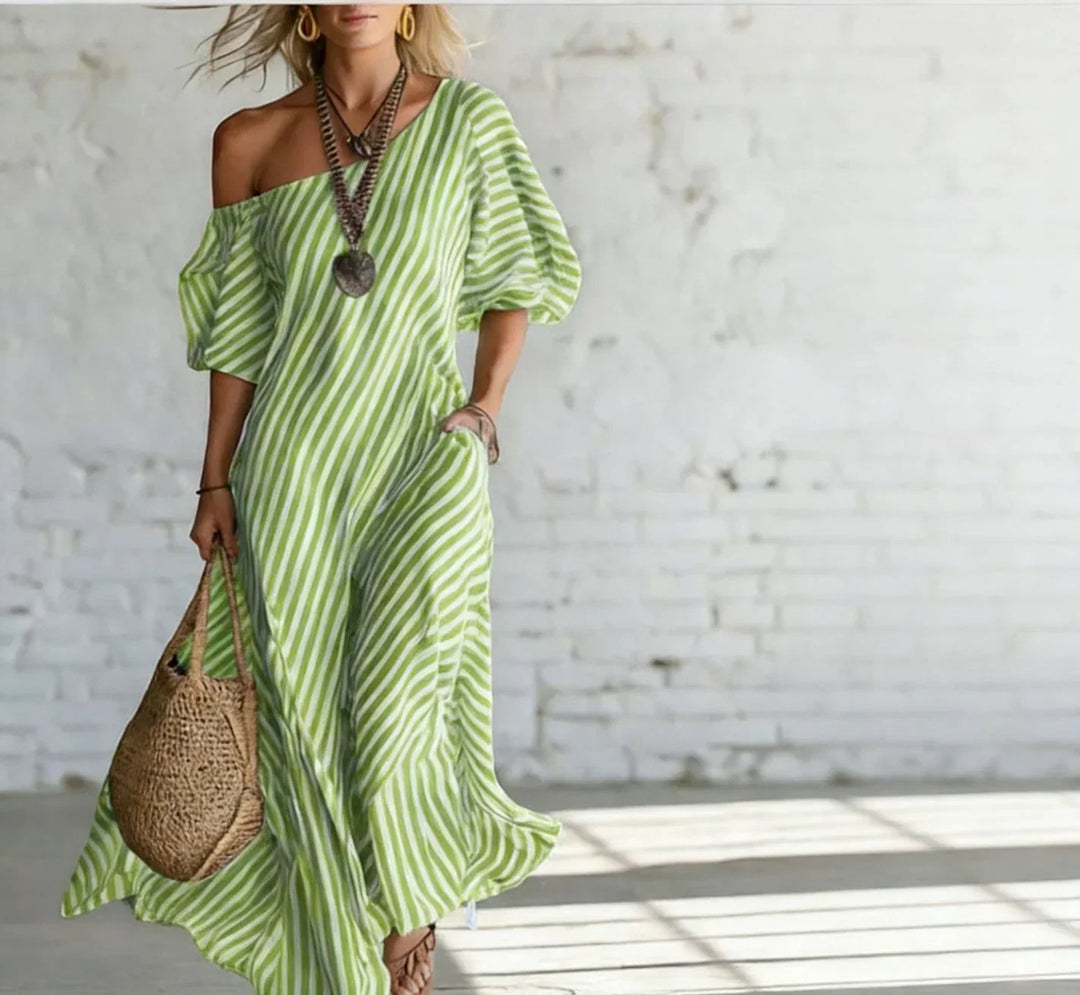 Isla – Flowing Maxi Dress with Soft Draping