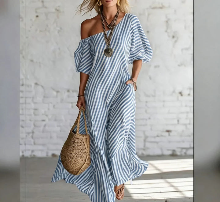 Isla – Flowing Maxi Dress with Soft Draping