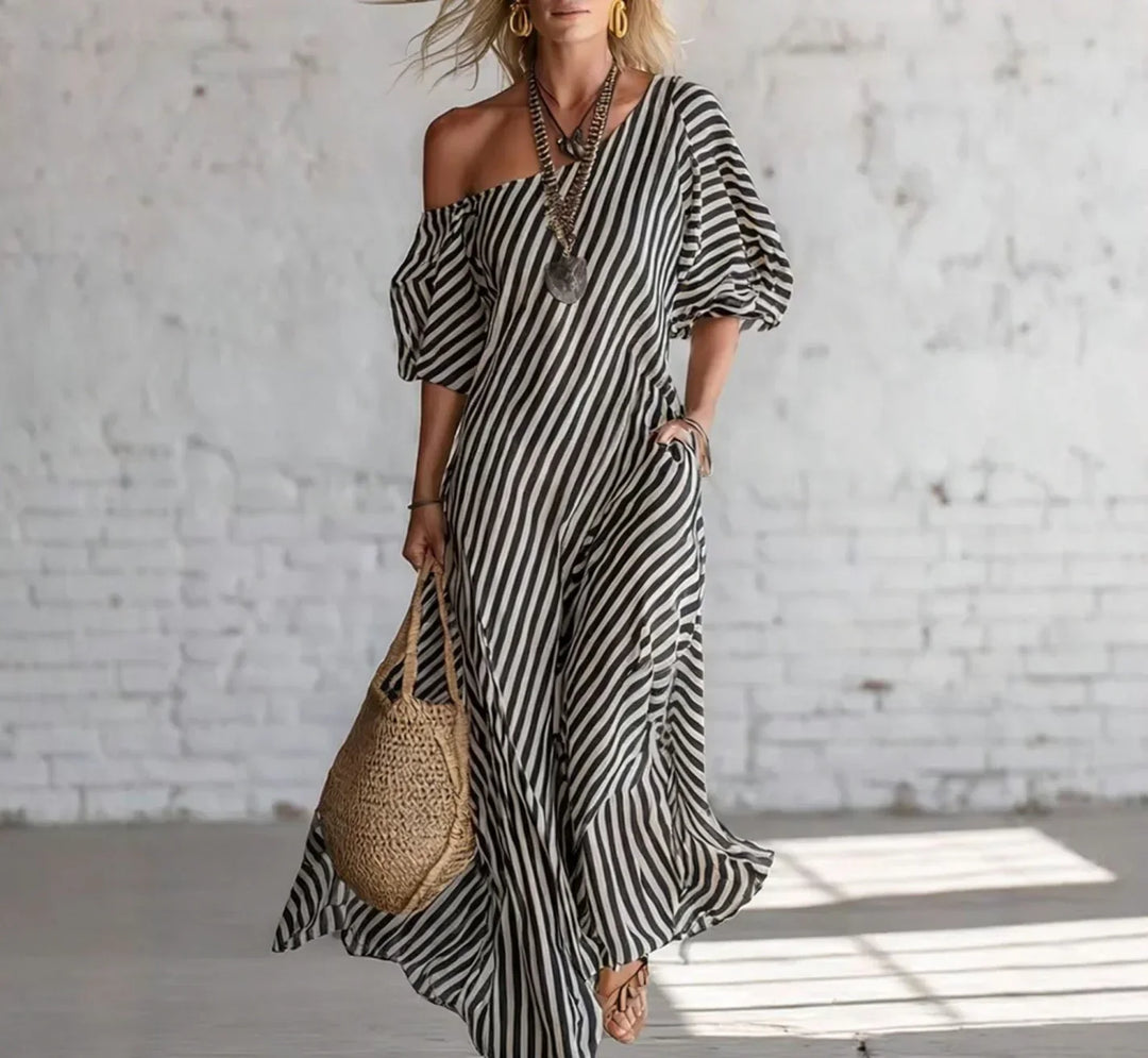 Isla – Flowing Maxi Dress with Soft Draping