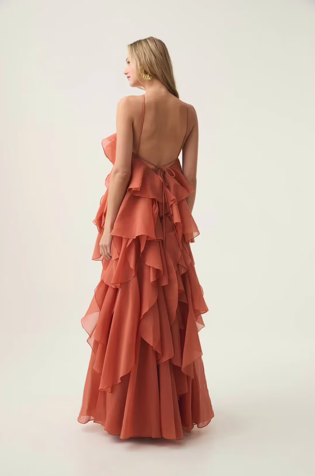 Daphne – Tiered Chiffon Halter Maxi Dress
