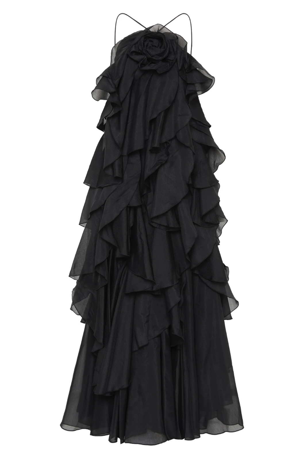 Daphne – Tiered Chiffon Halter Maxi Dress