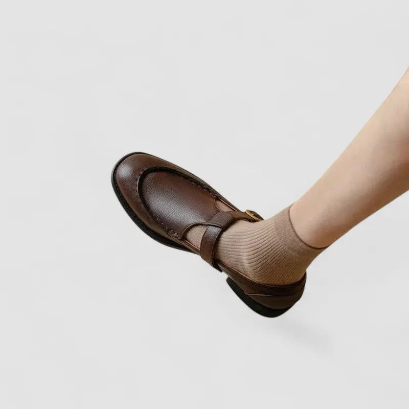 Cassie – Comfortable Square-Toe Mary Jane Flats