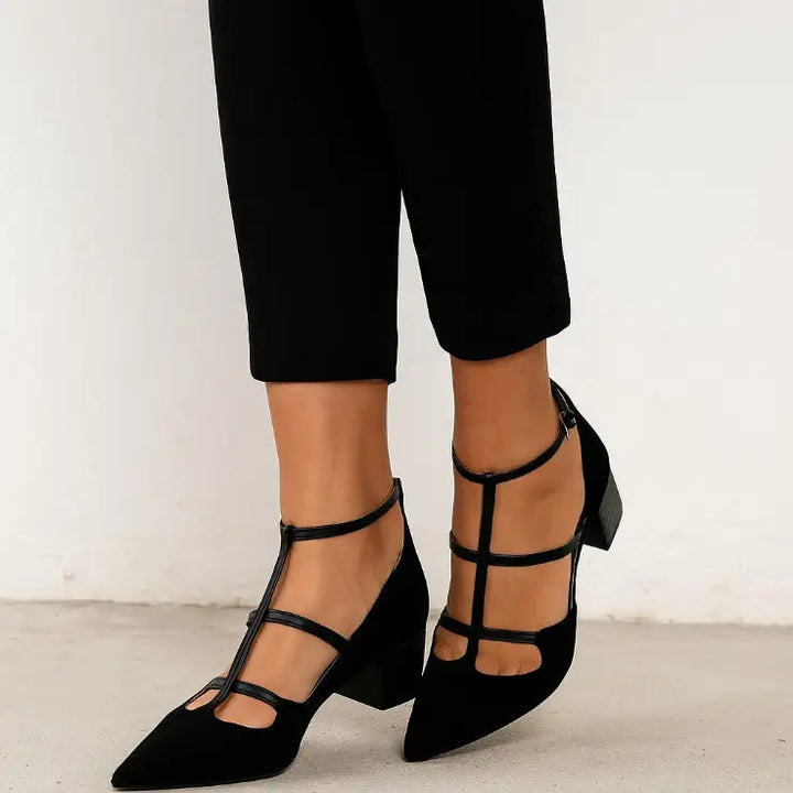 Ivy – Delicate Strappy Pointed Flats