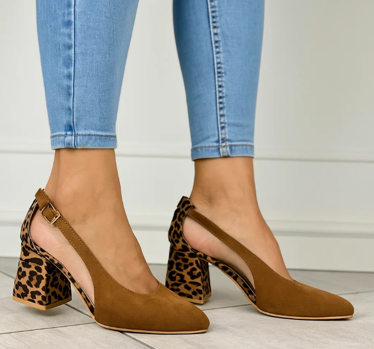 Isabel – Leopard Print Slingback Heels