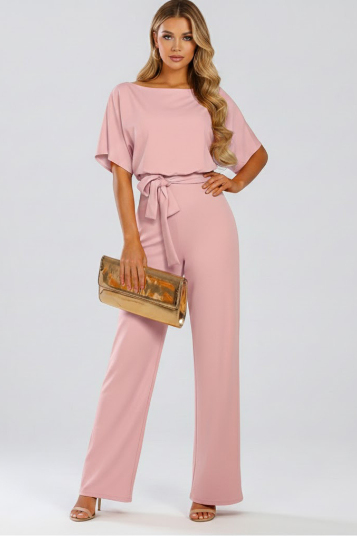 Eloise – Belted Wide-Leg Jumpsuit