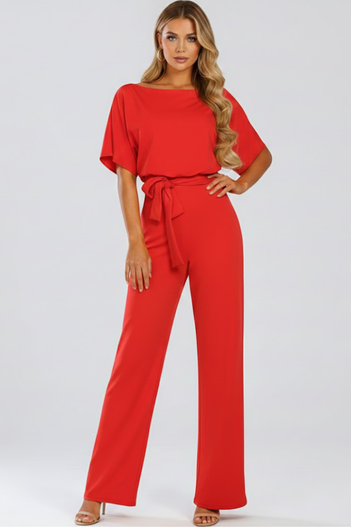 Eloise – Belted Wide-Leg Jumpsuit