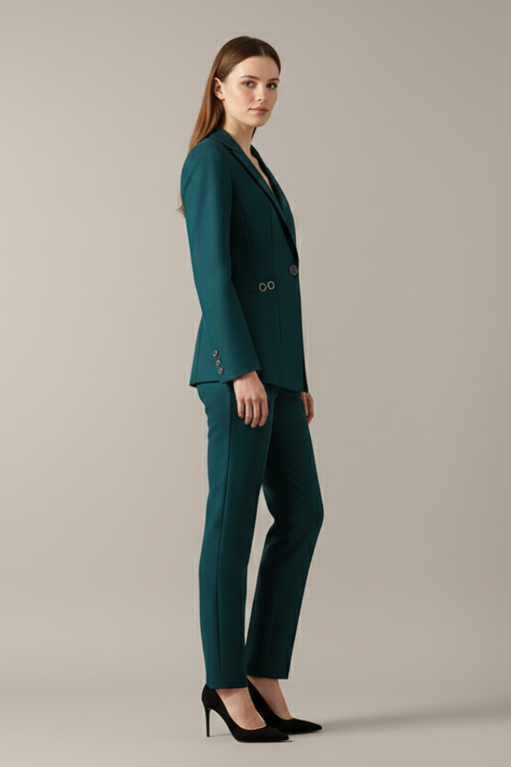 Cleo – Tailored Blazer and Straight Leg Trousers Set