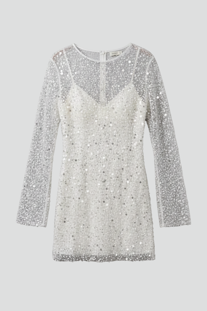 Annabel – Sleeveless Mini Dress with Sheer Mesh Overlay