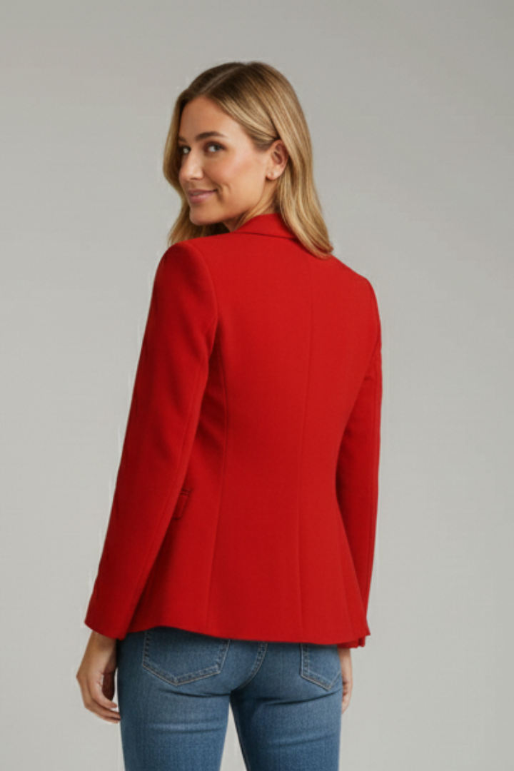 Nora – Tailored Blazer with Notch Lapel and Single Button Closure
