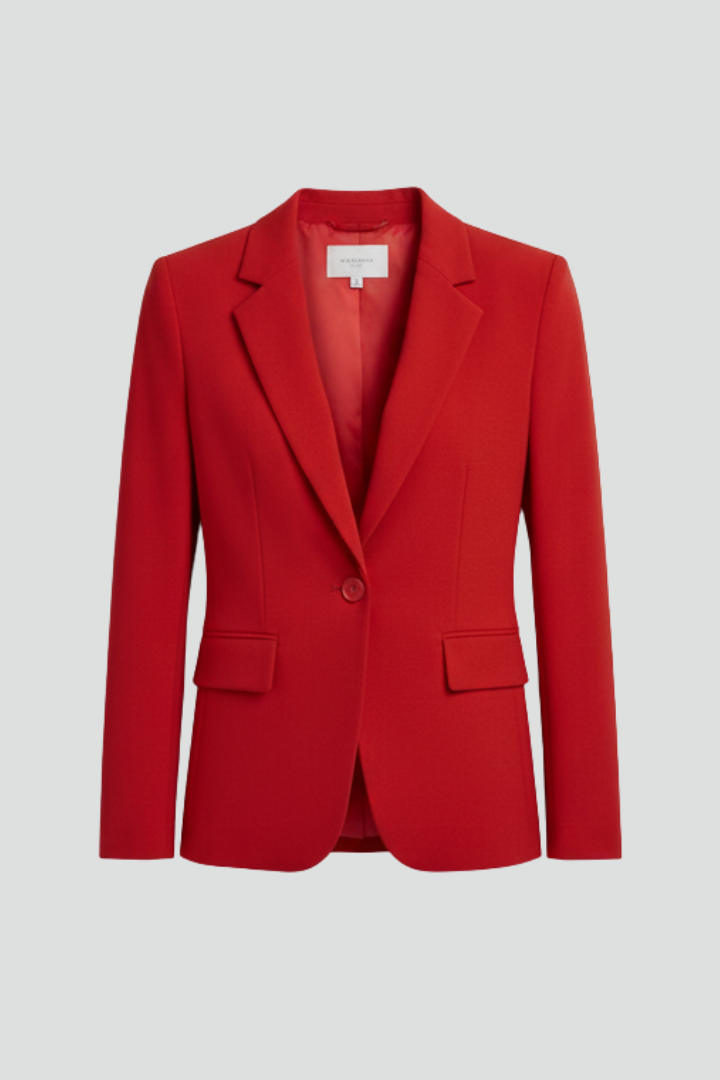 Nora – Tailored Blazer with Notch Lapel and Single Button Closure