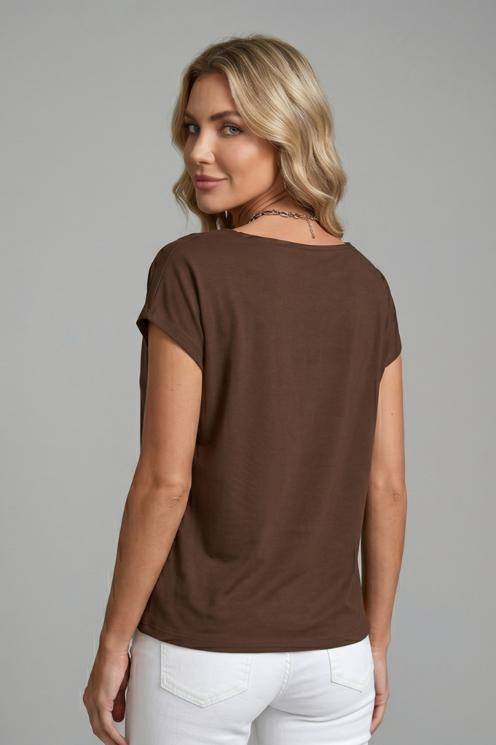 Isla – Draped Front Cowl Neck Blouse