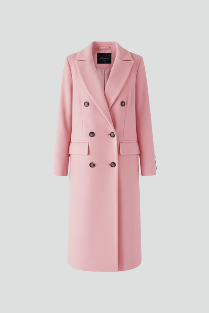 Felicity – Tailored Coat with Notched Collar and Buttons