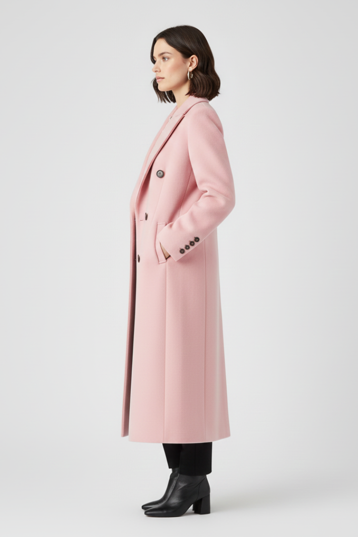 Felicity – Tailored Coat with Notched Collar and Buttons