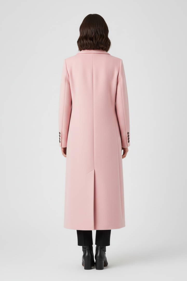 Felicity – Tailored Coat with Notched Collar and Buttons