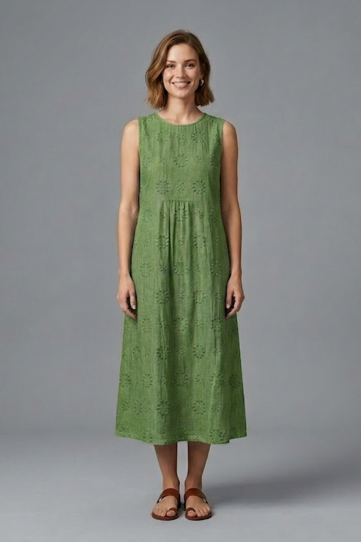 Darcy – Sleeveless Round Neck Midi Dress