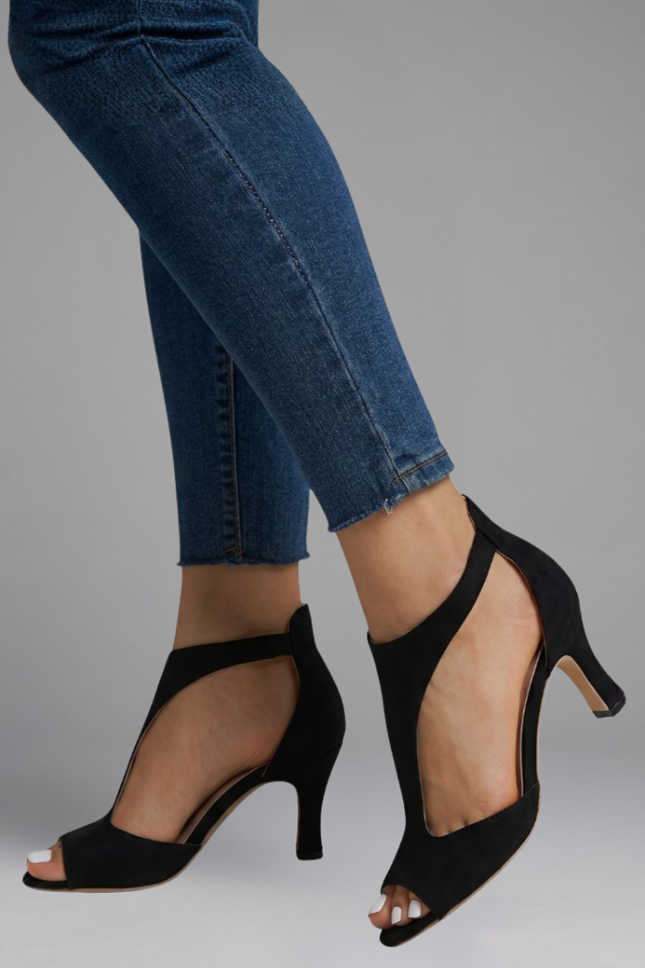 Delilah – Orthopaedic Peep Toe Heels for Comfort