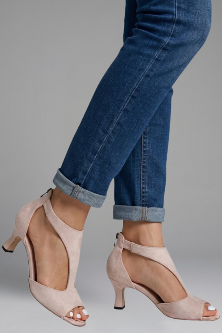 Delilah – Orthopaedic Peep Toe Heels for Comfort