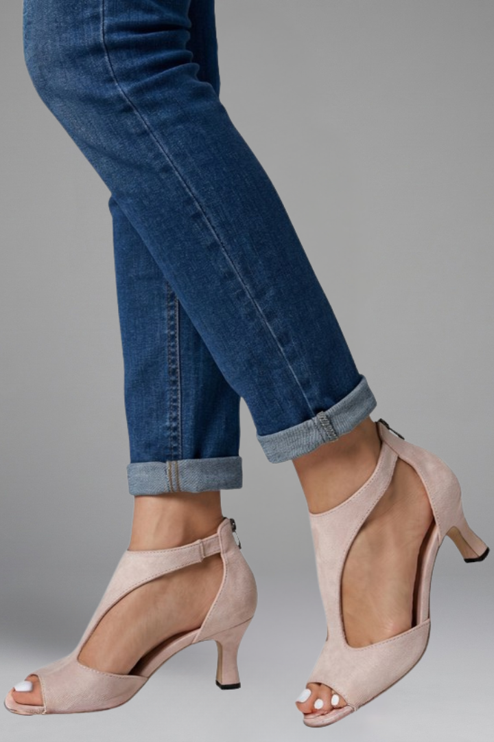 Delilah – Orthopaedic Peep Toe Heels for Comfort