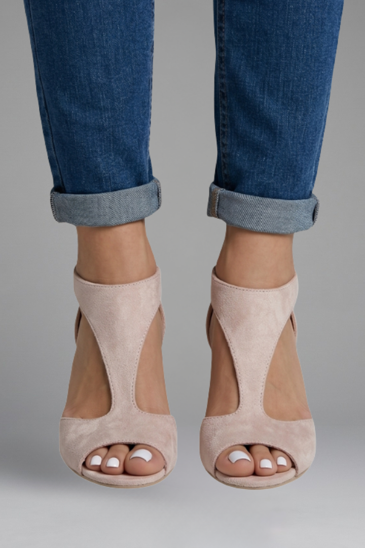 Delilah – Orthopaedic Peep Toe Heels for Comfort