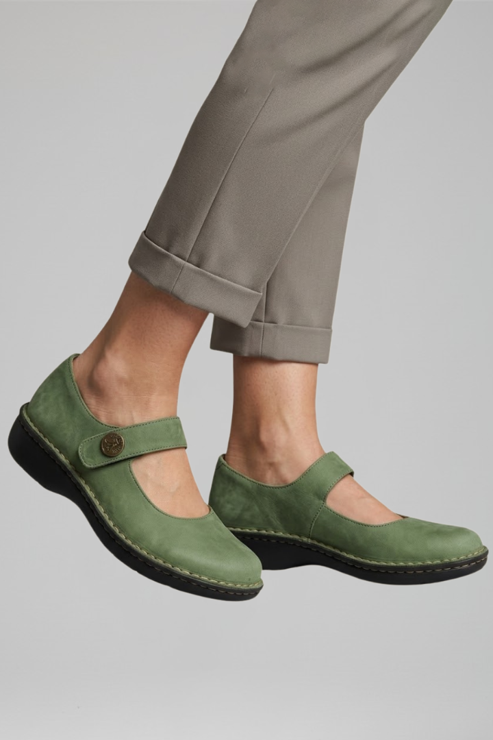 Tessa – Comfortable Orthopaedic Mary Jane Flats with Strap