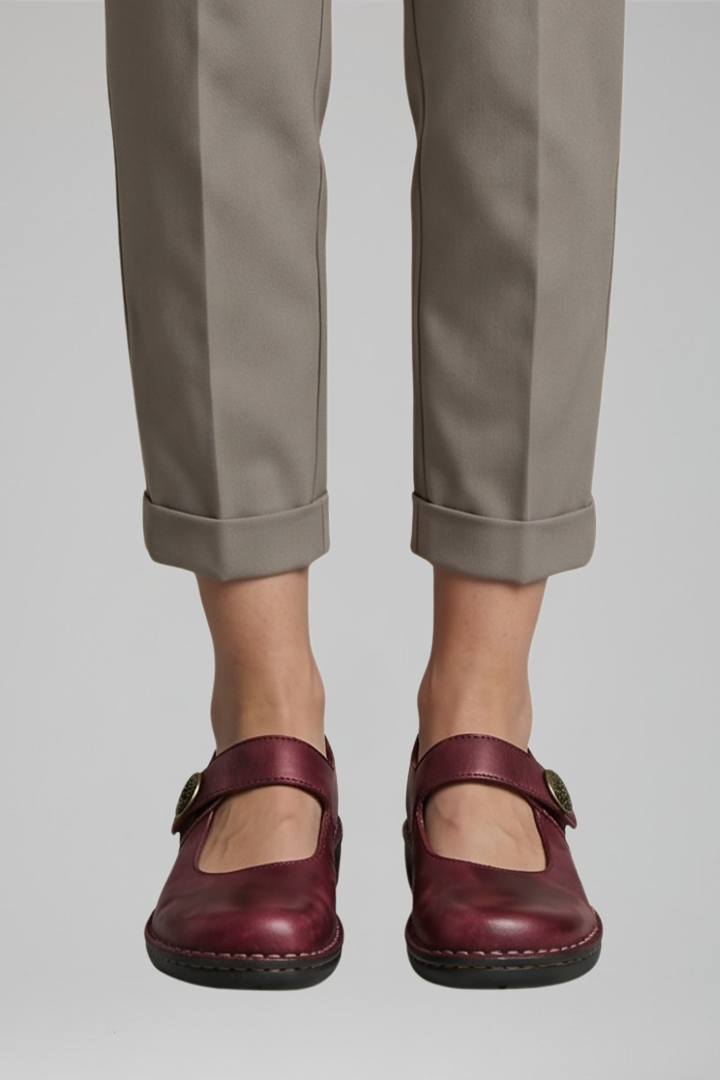 Tessa – Comfortable Orthopaedic Mary Jane Flats with Strap