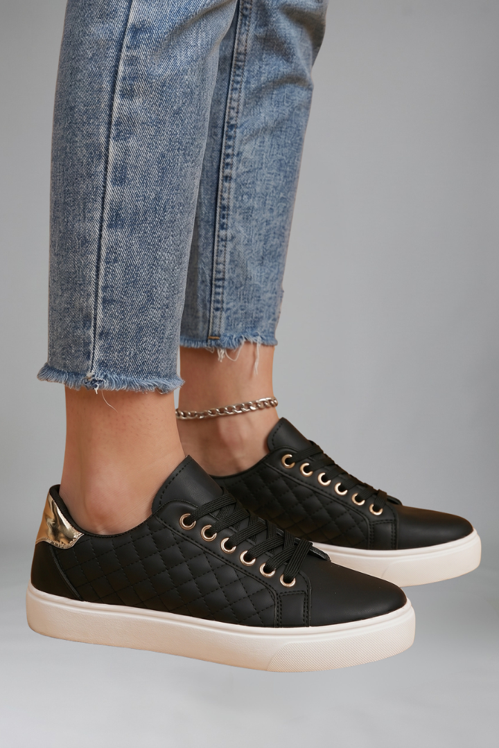 Hazel – Comfortable Orthopaedic Trainers with Flat Rubber Sole