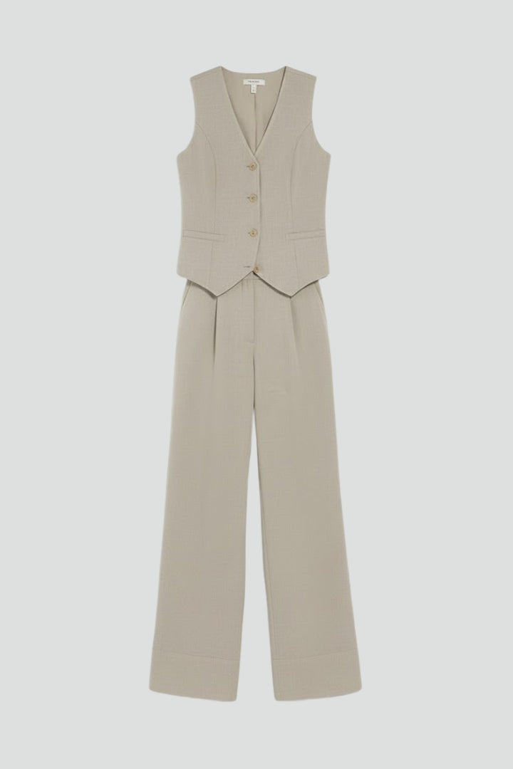Callie – V-Neck Waistcoat and Pants Set
