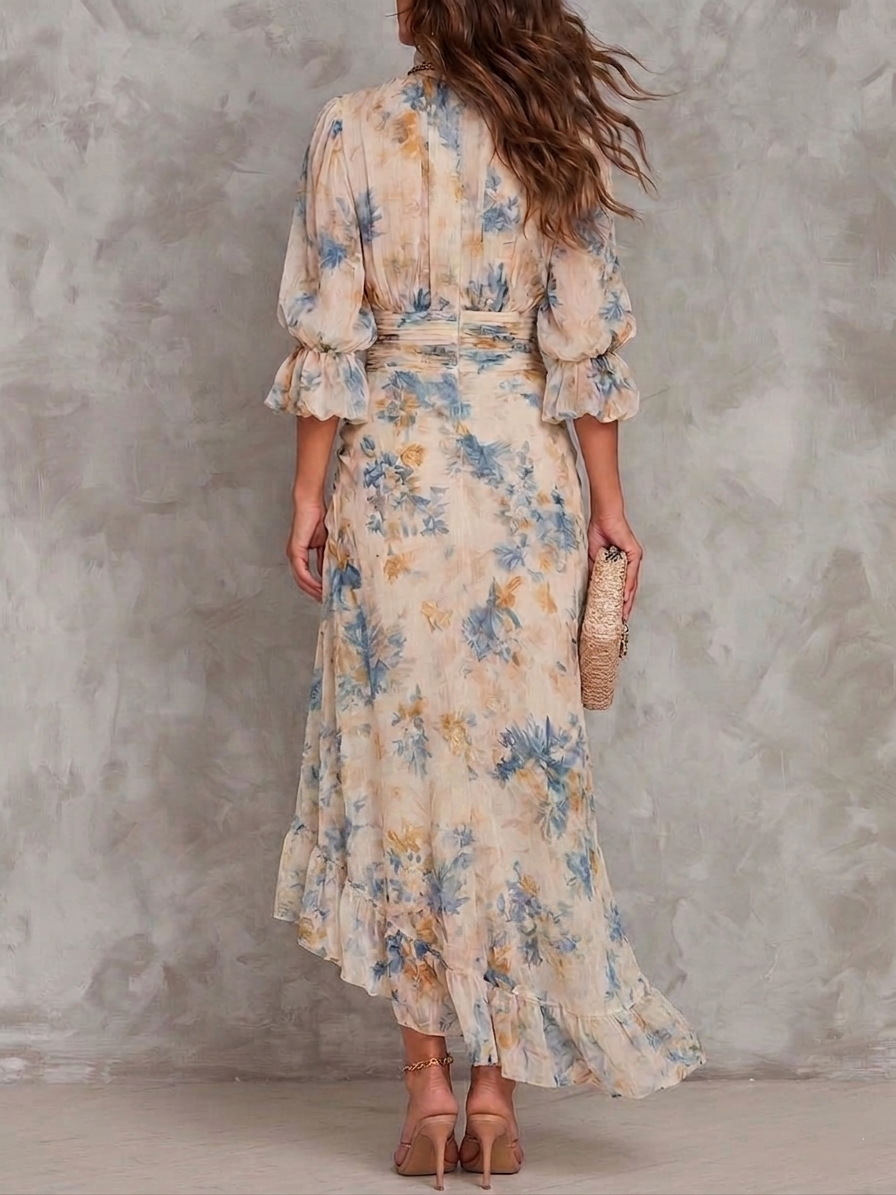 Delilah – Soft Floral Print Maxi Dress