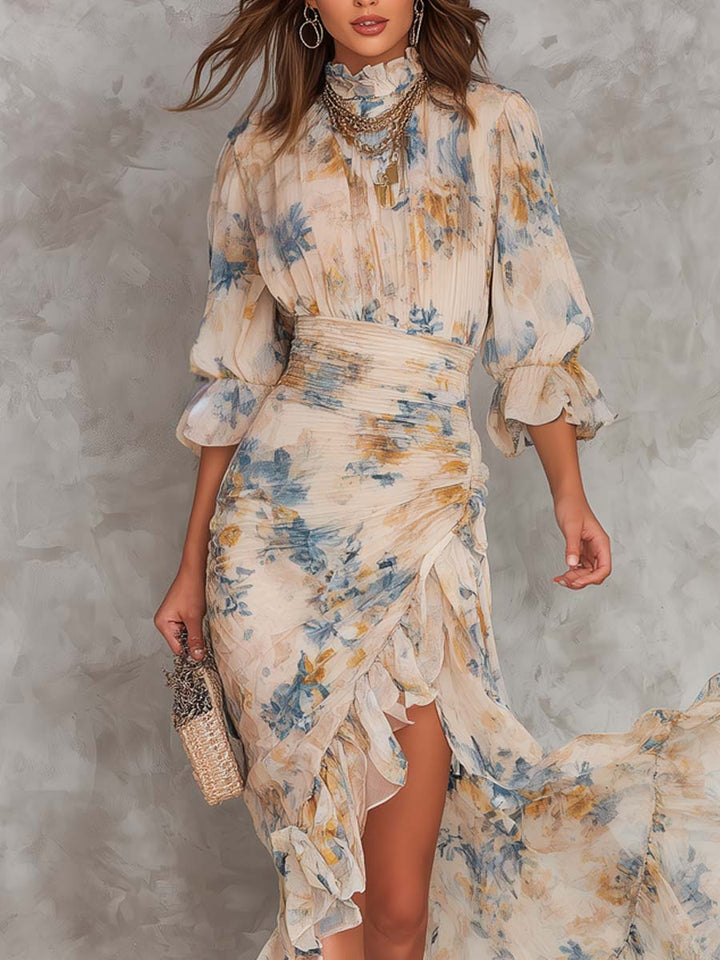 Delilah – Soft Floral Print Maxi Dress