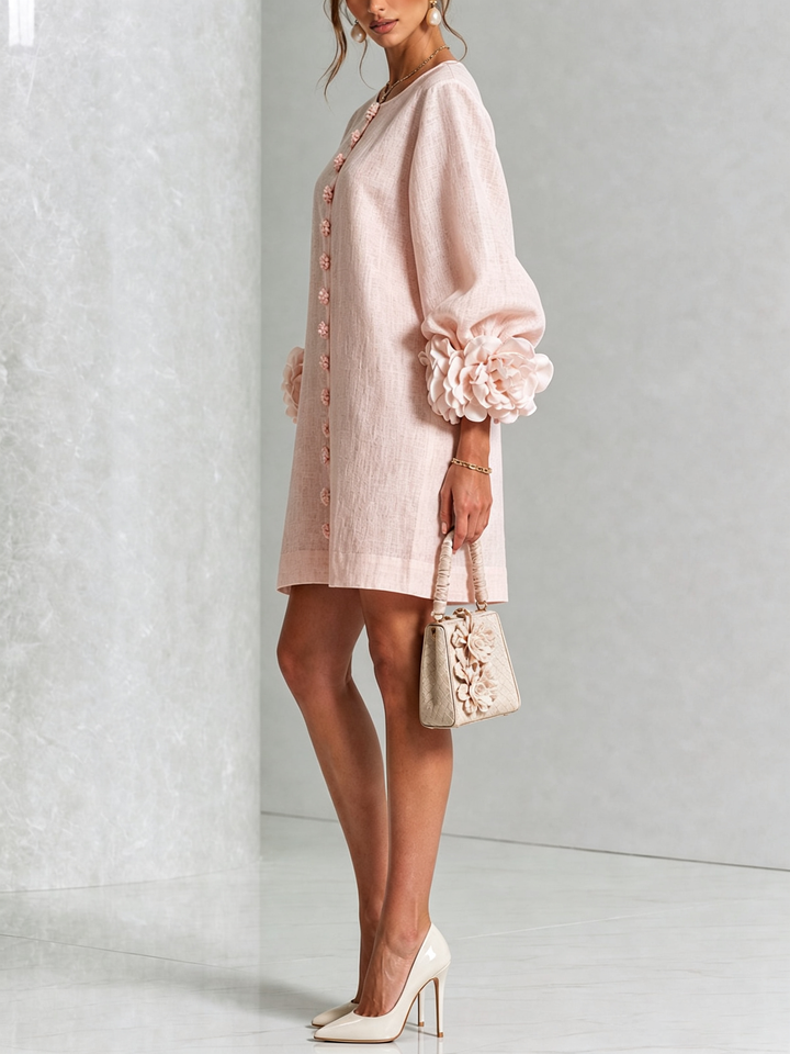 Jocelyn – Mini Dress with Floral Edge Detail